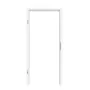 Frontansicht von Innentür-Set Weiß Struktur CPL LA 02 mit Zarge und Drücker - Classen