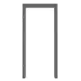 Frontansicht der Zarge von HÖRMANN Innentür-Set Aktion Staubgrau RAL 7037 Duradecor mit Zarge und Drücker