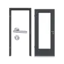 Komplettset-Ansicht von Innentür-Set 4.3 Graphit CPL mit Zarge und Drücker - Classen