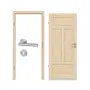 Komplettset-Ansicht von Innentür-Set Typ 6002-04N Fichte Massivholz mit Zarge und Drücker - Radex
