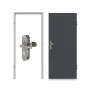 Komplettset-Ansicht von CLASSEN Wohnungseingangstür-Set Graphit CPL 4.1 mit Stahl-Eckzarge und Beschlag