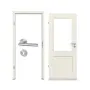 Komplettset-Ansicht von Innentür-Set TM-16 Nordische Fichte astarm gebürstet weiß lackiert Massivholz mit Zarge und Drücker