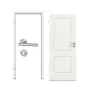Komplettset-Ansicht von Innentür-Set Wiro M2.1 RAL 9003 Weißlack mit Zarge und Drücker