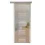 Listing-Frontansicht von GARANT Ganzglas Schiebetür Linea 1 Siebdruck-Veredelung