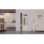 Front-Milieuansicht von der in der Wand laufenden Kontura 5 LA 2 ClassicLine Weißlack Schiebetür - Hörmann