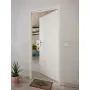 CloseUp-Milieuansicht von CLASSEN Wohnungseingangstür Bord Eiche Grau 3D Look 