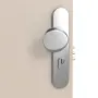 Detailansicht der Oberfläche von CLASSEN Wohnungseingangstür Bord Venom Alu M4 Kaschmir CPL 