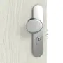 Detailansicht der Oberfläche von CLASSEN Wohnungseingangstür Bord Venom M6 Eiche Grau 3D Look 