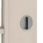 Detailansicht der Oberfläche von CLASSEN Schiebetür Glas M2 Kaschmir CPL mit Lichtausschnitt (Sprossen)