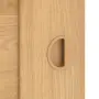 Detailansicht der Oberfläche von CLASSEN Schiebetür Greco M2 Eiche geölt 3D Look mit Lichtausschnitt