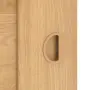 Detailansicht der Oberfläche von CLASSEN Schiebetür Greco M4 Eiche geölt 3D Look mit Lichtausschnitt