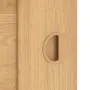Detailansicht der Oberfläche von CLASSEN Schiebetür Greco M5 Eiche geölt 3D Look mit Lichtausschnitt