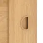 Detailansicht der Oberfläche von CLASSEN Schiebetür Greco M6 Eiche geölt 3D Look mit Lichtausschnitt