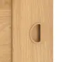 Detailansicht der Oberfläche von CLASSEN Schiebetür Greco M8 Eiche geölt 3D Look mit Lichtausschnitt