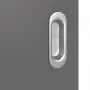 Detailansicht der Oberfläche von HÖRMANN Schiebetür Groove 51 Staubgrau RAL 7037 Lack DesignLine