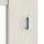 Detailansicht der Oberfläche von CLASSEN Schiebetür Lukka M3 Esche Weiß 3D Look mit Lichtausschnitt