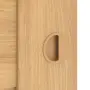 Detailansicht der Oberfläche von CLASSEN Schiebetür Magnetic M2 Eiche geölt 3D Look mit Lichtausschnitt