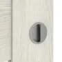 Detailansicht der Oberfläche von CLASSEN Schiebetür Magnetic M8 Eiche Grau 3D Look mit Lichtausschnitt
