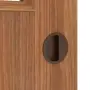 Detailansicht der Oberfläche von CLASSEN Schiebetür Modena 4 LA 3/4 Akazie ST Primo mit Lichausschnitt