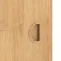 Detailansicht der Oberfläche von CLASSEN Schiebetür Tetyda M1 Eiche geölt 3D Look mit Lichtausschnitt