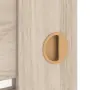 Detailansicht der Oberfläche von CLASSEN Schiebetür Tosca M5 Eiche Sonoma 3D Look mit Lichtausschnitt