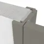 Deatilansicht des Querschnitts von HÖRMANN Innentür-Set Staubgrau RAL 7037 ProLine Duradecor stumpfeinschlagend mit Zarge und Drücker