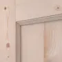Detailansicht der Fräsung von Schiebetür TE-24 Fichte astig Massivholz