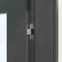 Detailansicht der Bänder von CLASSEN Innentür-Set Forma M6 Uni Graphit Iridium stumpfeinschlagend mit Zarge und Drücker 