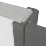 Detailansicht des Querschnitts von HÖRMANN Innentür-Set Aktion Staubgrau RAL 7037 Duradecor stumpfeinschlagend mit Zarge und Drücker