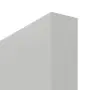Detailansicht der stumpfen Kante von GARANT Schiebetür D92-60 Dove Grey Resopal mit Lichtausschnitt LA-DIN Sprosse SP1