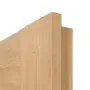 Detailansicht der eckigen Kante von CLASSEN Innentür Greco M2 Eiche geölt 3D Look mit Lichtausschnitt