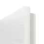 Detailansicht der eckigen Kante von LEBO Innentür Cotton Like Weiß ähnl. RAL 9016 Versio mit Lichtausschnitt LA 24 schlossseitig