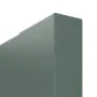 Detailansicht der stumpfen Kante von CLASSEN Schiebetür Greco M2 Uni Green Iridium mit Lichtausschnitt