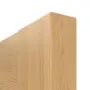 Detailansicht der stumpfen Kante von CLASSEN Schiebetür Greco M6 Eiche geölt 3D Look mit Lichtausschnitt