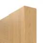 Detailansicht der stumpfen Kante von CLASSEN Schiebetür Greco M7 Eiche geölt 3D Look mit Lichtausschnitt