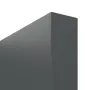 Detailansicht der stumpfen Kante von CLASSEN Schiebetür Magnetic M7 Uni Graphit Iridium mit Lichtausschnitt