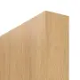 Detailansicht der stumpfen Kante von CLASSEN Schiebetür Magnetic M8 Eiche geölt 3D Look mit Lichtausschnitt