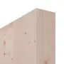 Detailansicht der stumpfen Kante von Schiebetür TM-21 Fichte astig Massivholz