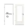Komplettansicht von Innentür-Set 3.7 Lackweiß RAL 9016 mit Zarge und Drücker - Classen