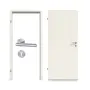 Komplettset-Ansicht von Innentür-Set Linea 01 Weißlack Premium mit Zarge und Drücker