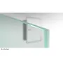 Detailansicht klares Weißglas von Float Klar Glasschiebetür-Set inkl. Schiebetürsystem S65 - Erkelenz
