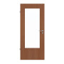 Frontansicht von LEBO Innentür Sapeli Matt Echtholzfurniert mit Lichtausschnitt 1 LA 16-40