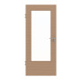 Frontansicht von HÖRMANN Innentür Quer Weißeiche Matt Echtholzfurnier mit Lichtausschnitt LA-DIN