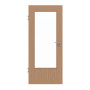 Frontansicht von HÖRMANN Innentür Buche Matt Echtholzfurnier mit Lichtausschnitt LA-DIN