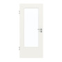 Frontansicht von GARANT Zimmertür Weißlack 9016 mit Lichtausschnitt LA-DIN