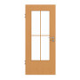 Frontansicht von GARANT Zimmertür Buche Exklusiv CPL mit Lichtausschnitt LA-DIN Sprosse SP0
