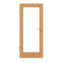 Frontansicht von GARANT Zimmertür Eiche Premium CPL mit Lichtausschnitt LA-3