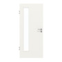 Frontansicht von GARANT Zimmertür Weißlack 9016 mit Lichtausschnitt LA-4 bandseitig