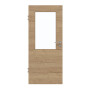 Frontansicht von GARANT Zimmertür Quer Authentic Risseiche CPL mit Lichtausschnitt LA-6
