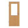 Frontansicht von GARANT Zimmertür Eiche Premium CPL mit Lichtausschnitt LA-6